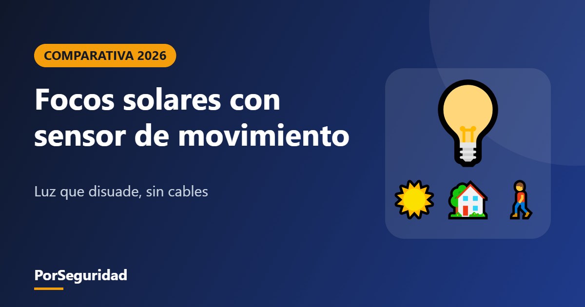 Comparativa de focos solares con sensor de movimiento 2026